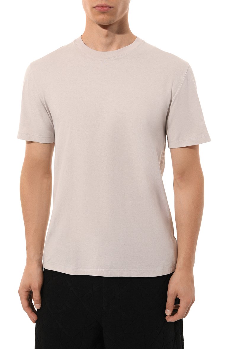 Мужского комплект из трех футболок MAISON MARGIELA кремового цвета, арт. S50GC0687/S23973 | Фото 3 (Региональные ограничения белый список (Axapta Mercury): Не проставлено; Нос: Не проставлено; Принт: Без принта; Материал внешний: Хлопок; Рукава: Короткие; Мужское Кросс-КТ: Футболка-одежда)