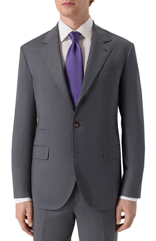 Шерстяной костюм Brunello Cucinelli MF4507BTZ Серый  MF4507BTZ Фото 4