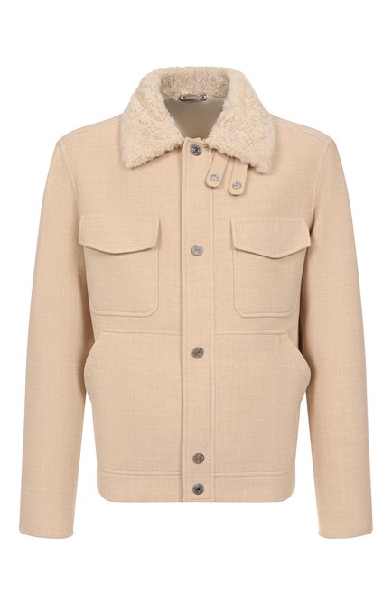 Мужская шерстяная куртка с воротником из овчины STEFANO RICCI, арт. M7J5300040/W0001P