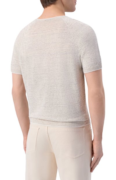 Льняной джемпер KITON серого цвета по цене 126000 руб., арт. UMK0981, фото 4 Льняной джемпер KITON, арт. UMK0981, фото 4