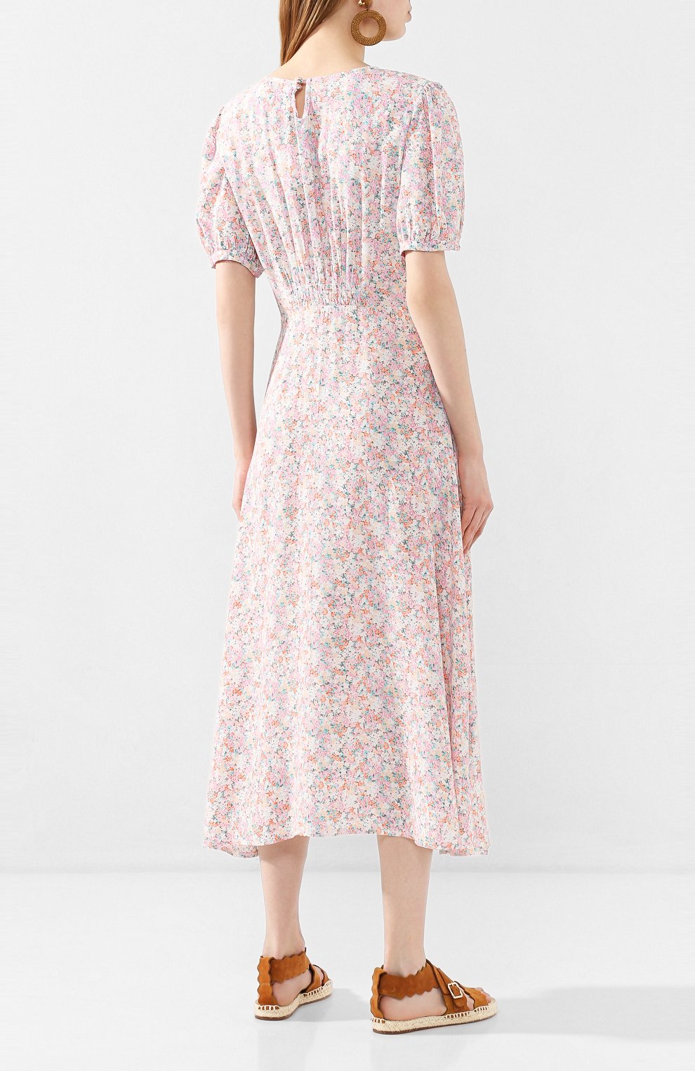 Платье из вискозы FAITHFULL THE BRAND розового цвета по цене 32550 руб., арт. FF1503, фото 4 Платье из вискозы FAITHFULL THE BRAND, арт. FF1503, фото 4