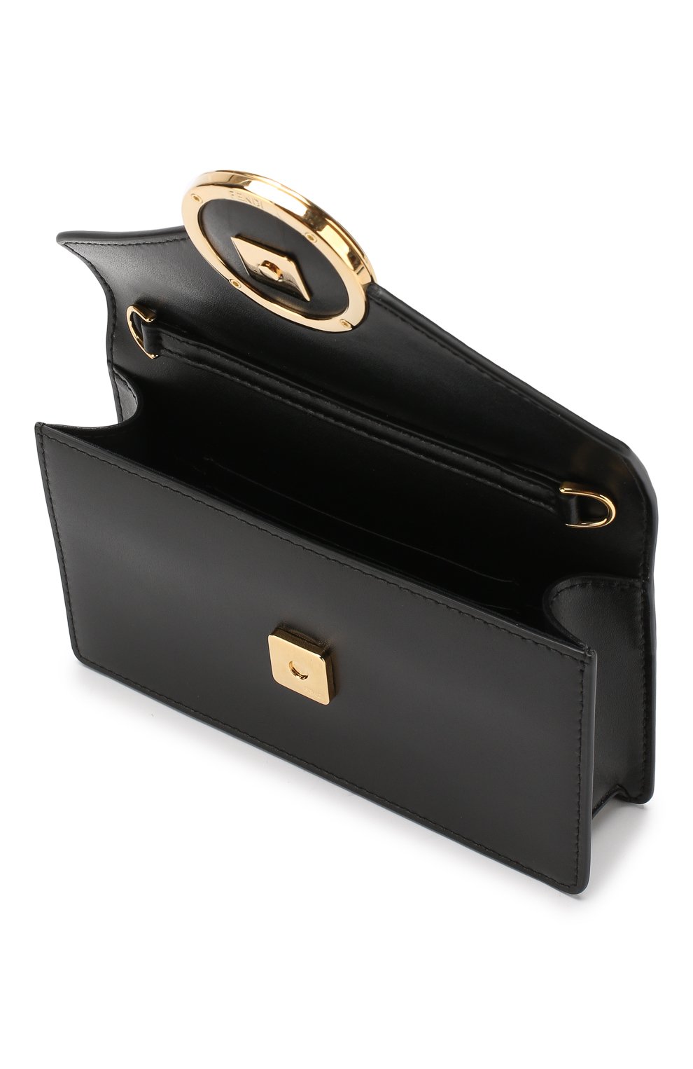 Кожаная поясная сумка с логотипом бренда FENDI, арт. 8BM005 A0KK, фото 4