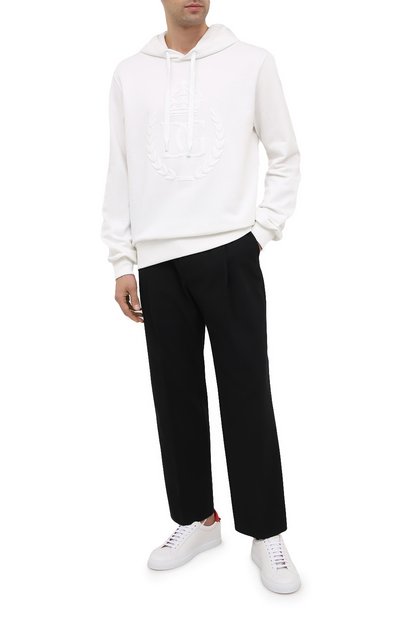 Хлопковое худи DOLCE & GABBANA белого цвета по цене 72950 руб., арт. G90F9Z/G7WNI, фото 2 Хлопковое худи DOLCE & GABBANA, арт. G90F9Z/G7WNI, фото 2