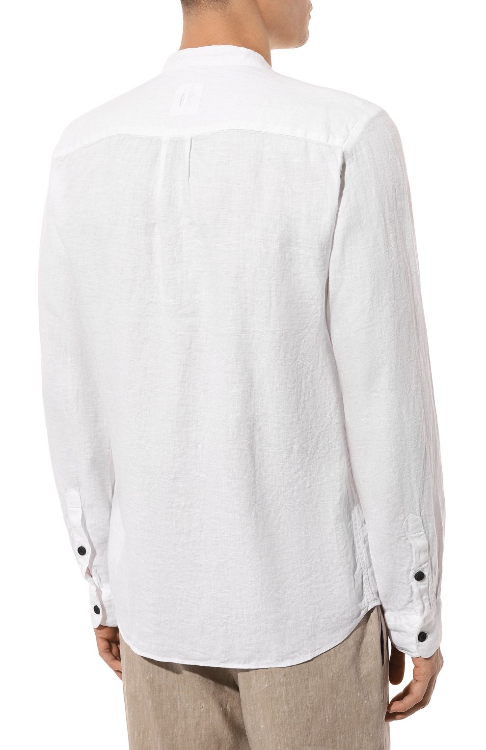 Льняная рубашка HANNES ROETHER белого цвета по цене 23900 руб., арт. TU29BS.608, фото 4 Льняная рубашка HANNES ROETHER, арт. TU29BS.608, фото 4