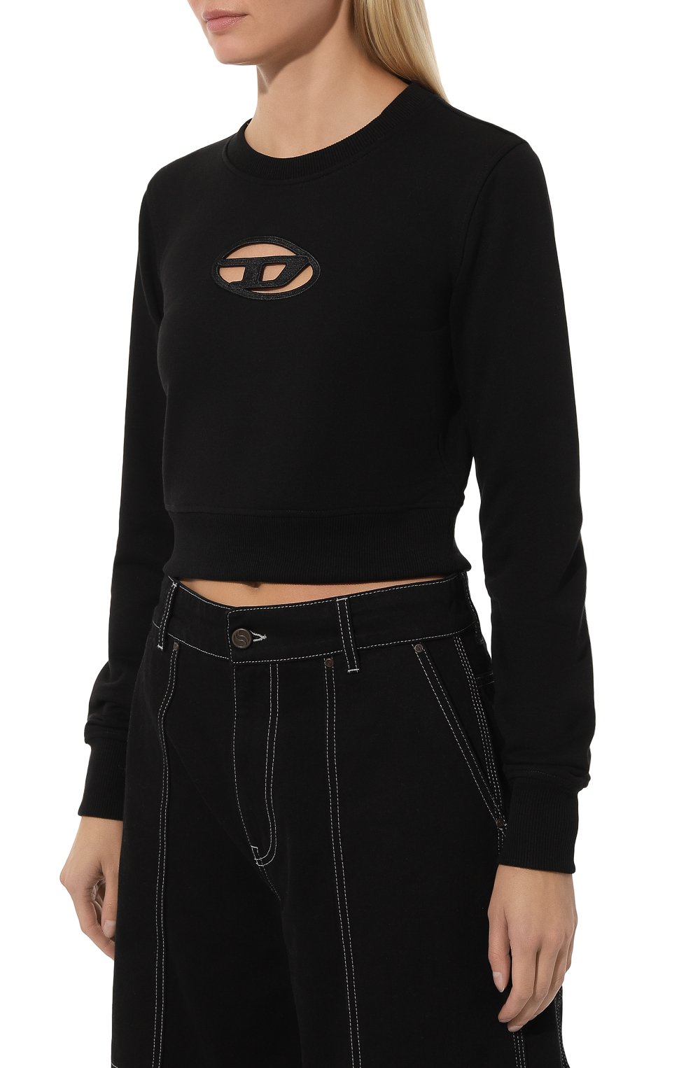 Свитшот DIESEL черного цвета по цене 20650 руб., арт. A09931/0GRAC, фото 3 Свитшот DIESEL, арт. A09931/0GRAC, фото 3