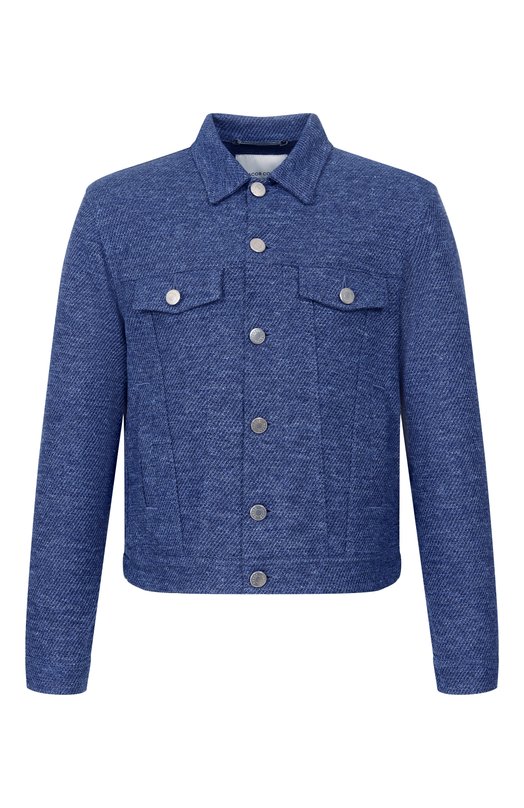 Куртка изо льна и хлопка Jacob Cohen JUM_H0076 082 M4558 RW Синий JUM_H0076 082 M4558 RW