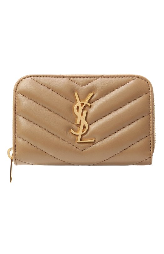 Кожаное портмоне Cassandre Saint Laurent 804479/AAA44 Бежевый 804479/AAA44
