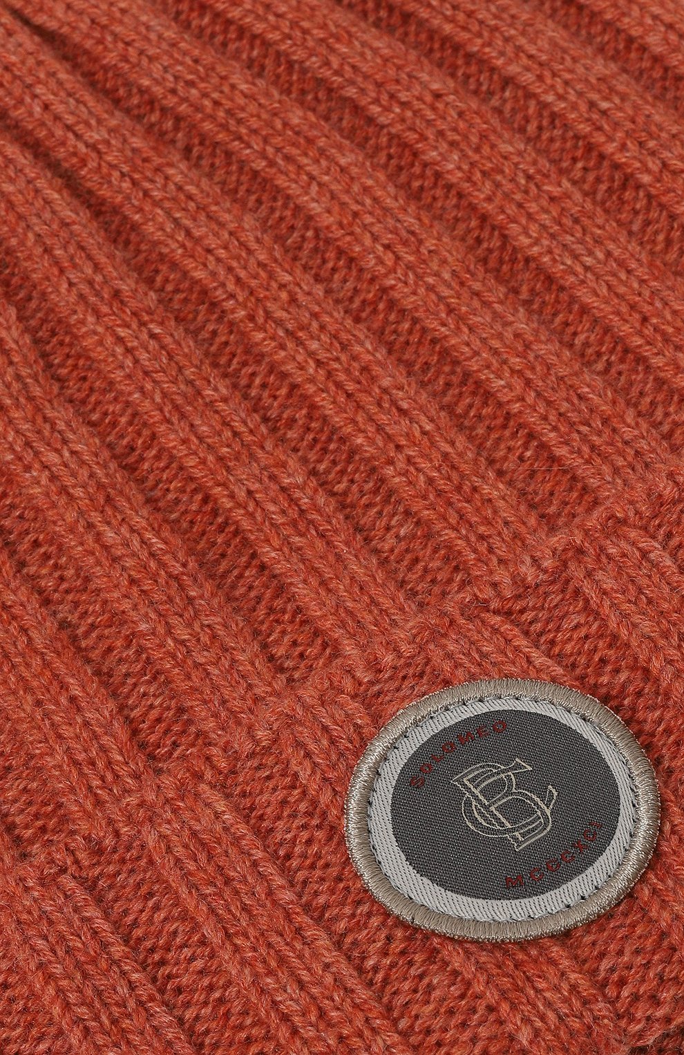 Кашемировая шапка BRUNELLO CUCINELLI кораллового цвета по цене 25250 руб., арт. B22M90040C, фото 3 Кашемировая шапка BRUNELLO CUCINELLI, арт. B22M90040C, фото 3