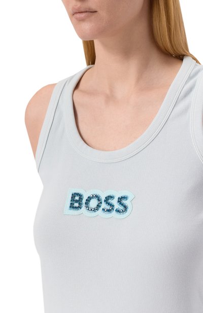 Хлопковая майка BOSS ORANGE, арт. 50536985, фото 5