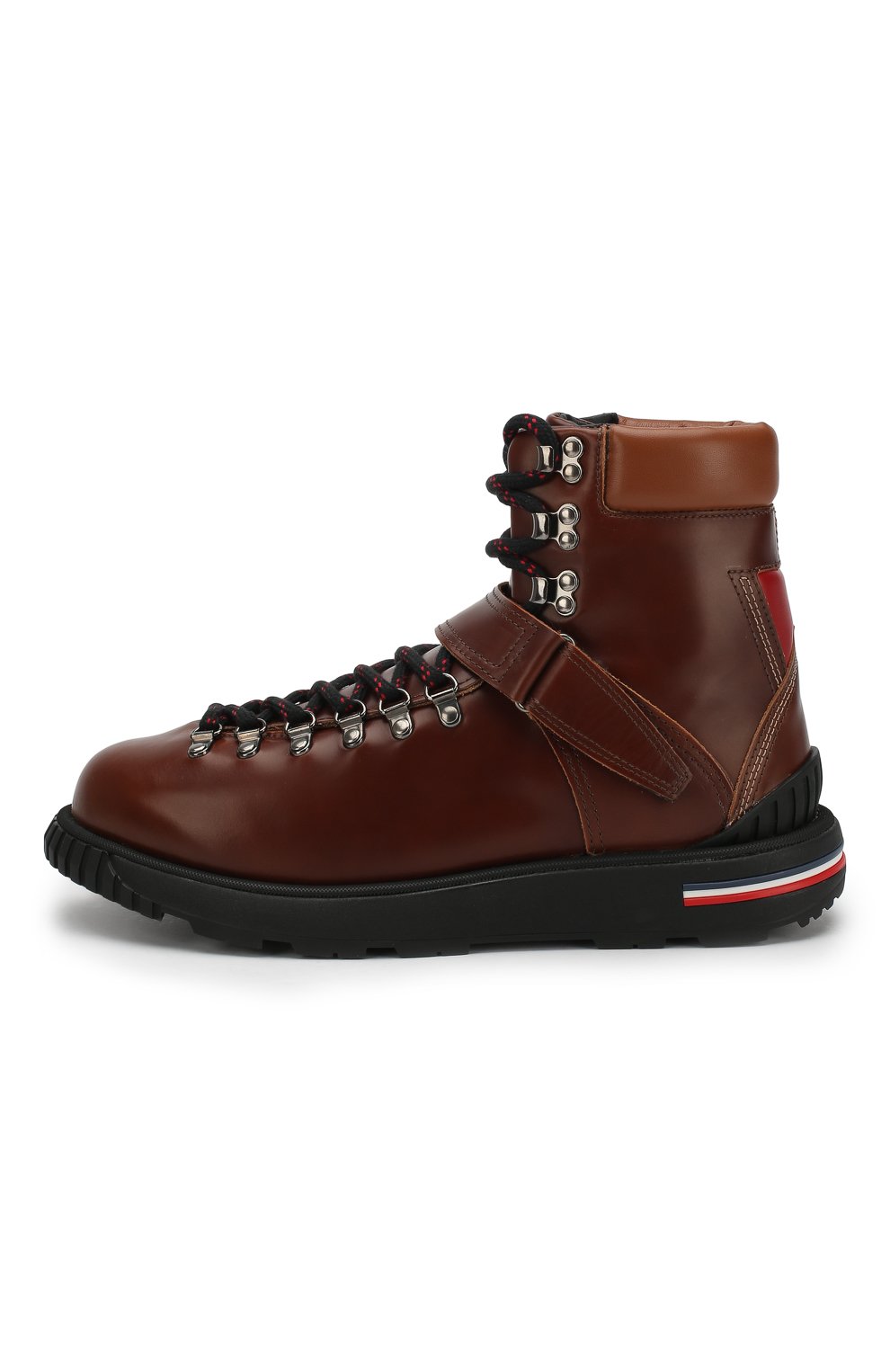 Высокие кожаные ботинки geof на шнуровке и с застежкой велькро MONCLER, арт. D2-09A-10247-00-01A0Q, фото 3