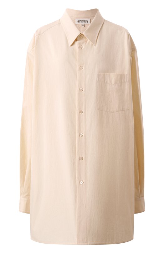 Хлопковая рубашка Maison Margiela S51DT0017/S54352 Кремовый S51DT0017/S54352