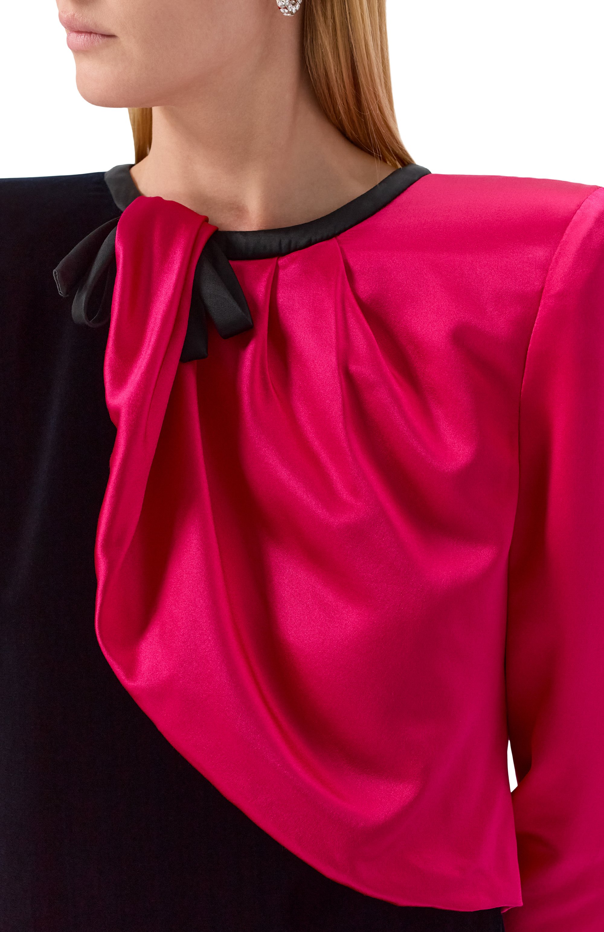 Комбинированное платье VALENTINO, арт. 7B0VDM06/9Q9, фото 4