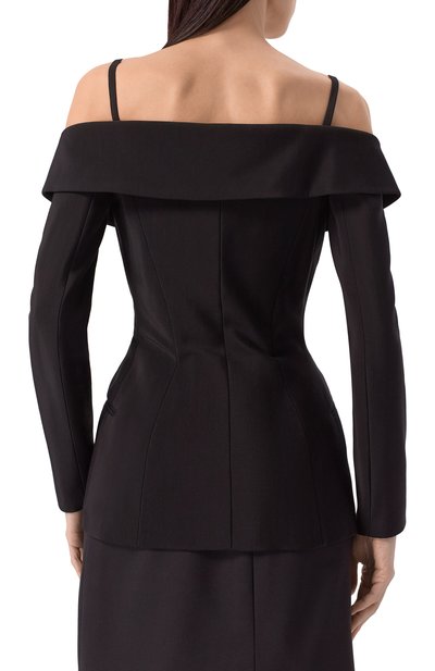 Жакет из вискозы и шерсти MUGLER черного цвета по цене 246000 руб., арт. 25P1VE0453196, фото 4 Жакет из вискозы и шерсти MUGLER, арт. 25P1VE0453196, фото 4