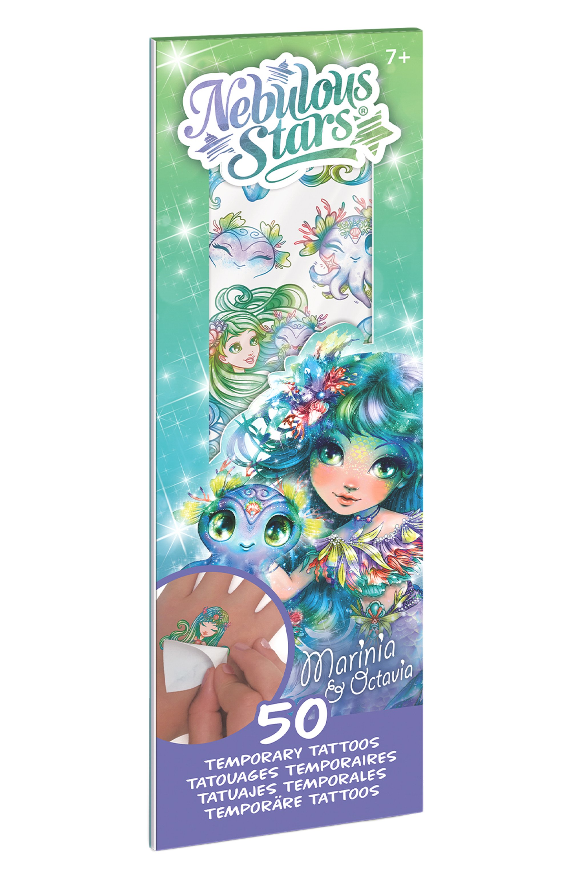 Набор временных татуировок space PAREMO зеленого цвета по цене 1020 руб., арт. 11458-2_NSDA, фото 1 Набор временных татуировок space PAREMO, арт. 11458-2_NSDA, фото 1