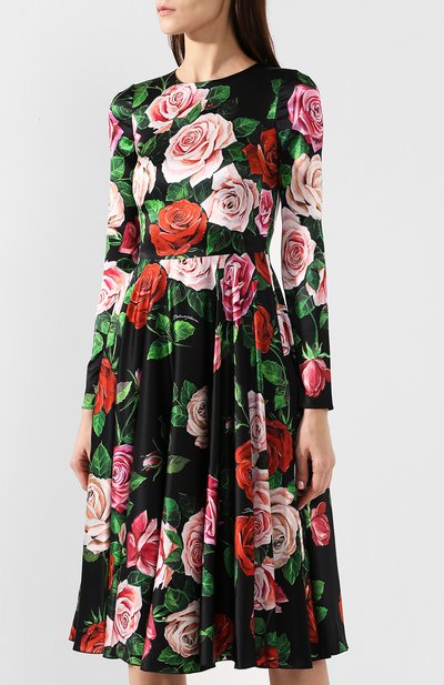 Шелковое платье DOLCE & GABBANA, арт. F6B8ET/FSAX8, фото 3