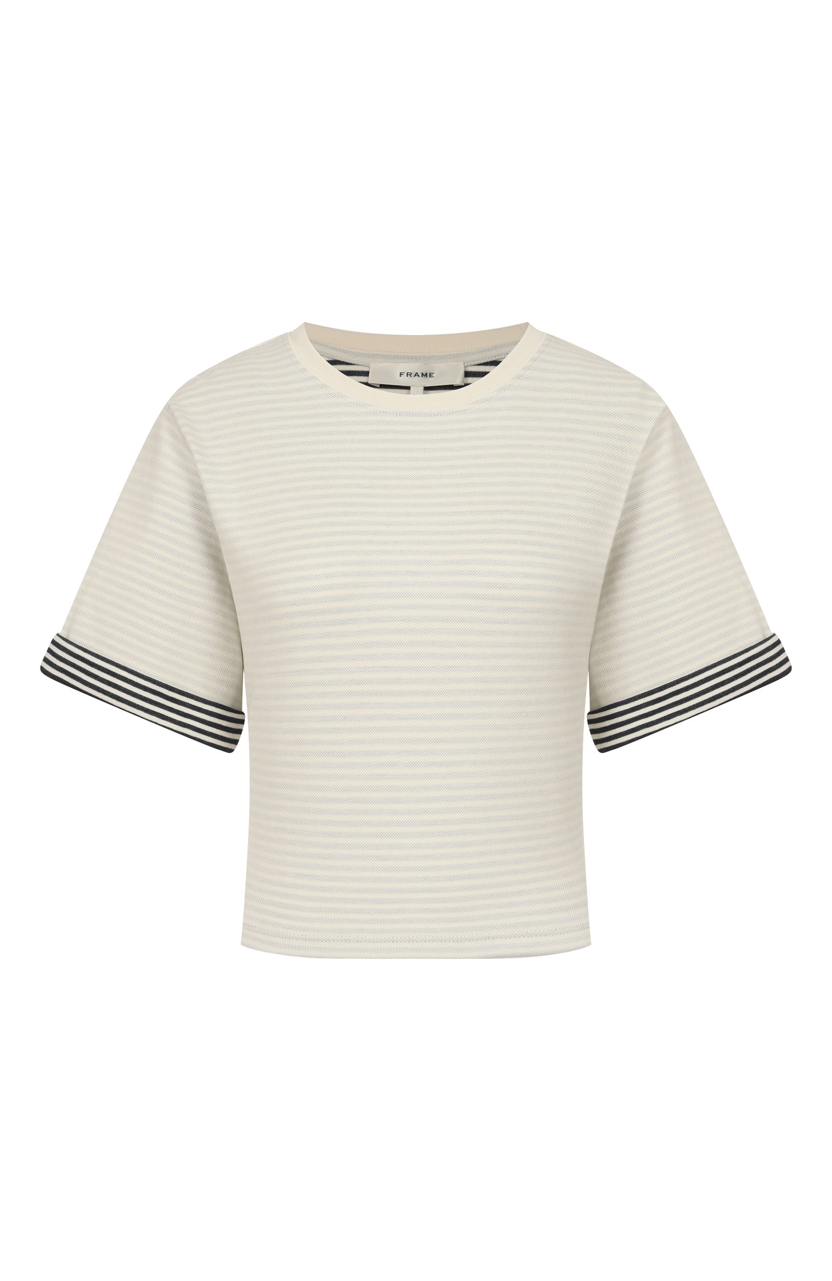 Хлопковая футболка FRAME DENIM, арт. WE26JSS002/THE STRIPE CUFF T0P, фото 1