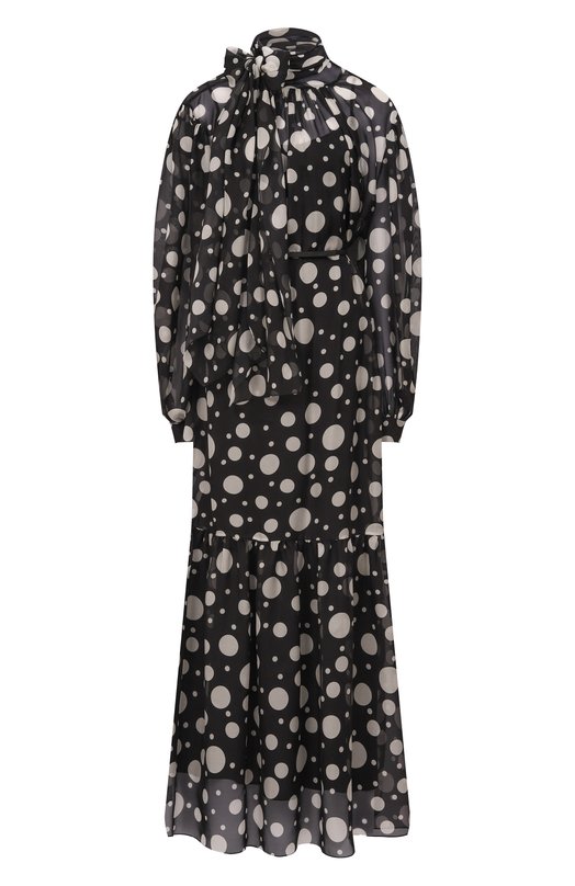 Шелковое платье Gooroo D067-2007-9011-FW25/26 Чёрный D067-2007-9011-FW25/26