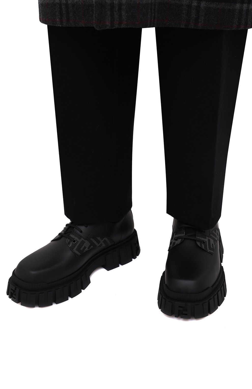 Кожаные дерби FENDI, арт. 7L1459 ADMK, фото 3