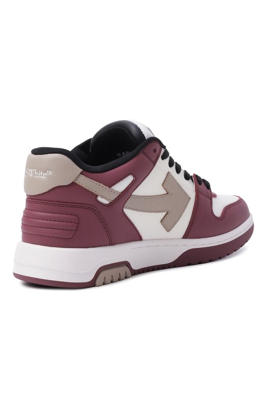 Кожаные кеды Out of Office Off-White 0WIA259F25LEA003 Бордовый  0WIA259F25LEA003 Фото 5