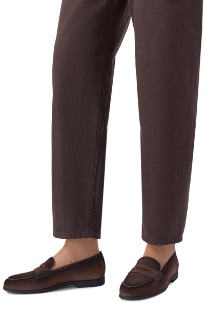 Замшевые пенни-лоферы easy SANTONI, арт. WUEG71851G0MNHLW, фото 2