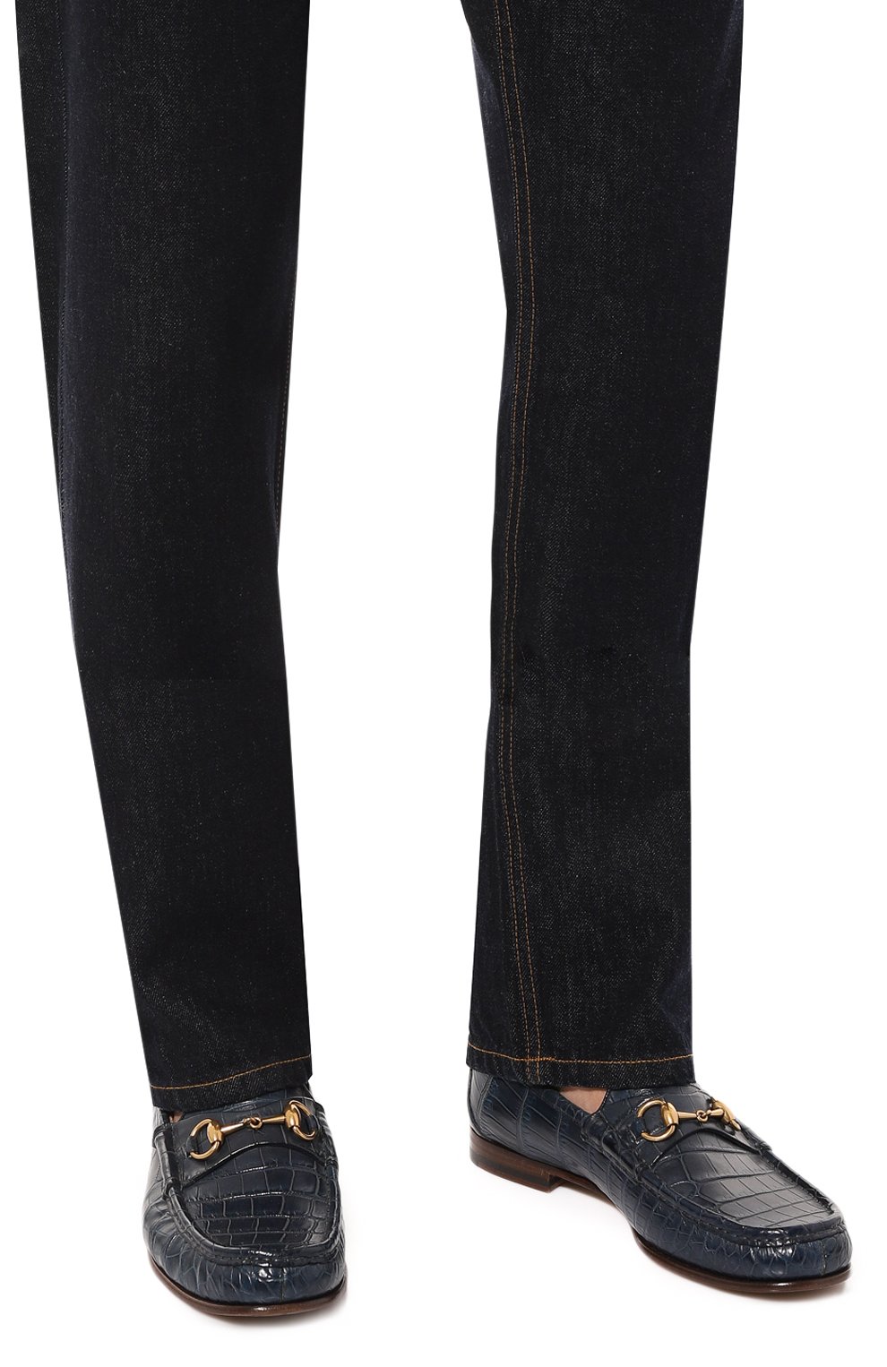 Лоферы из кожи крокодила GUCCI, арт. 307929 EC200, фото 3
