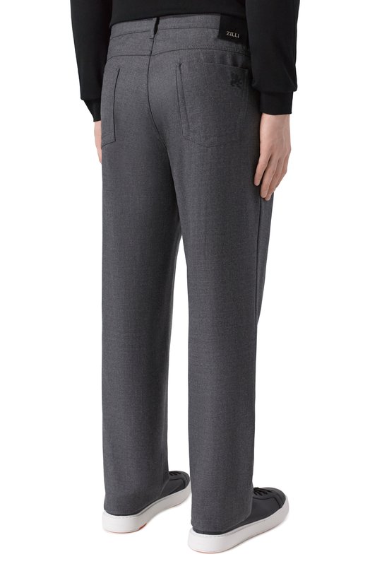 Шерстяные брюки Zilli J5T101M0201VSGE00 Серый  J5T101M0201VSGE00 Фото 4