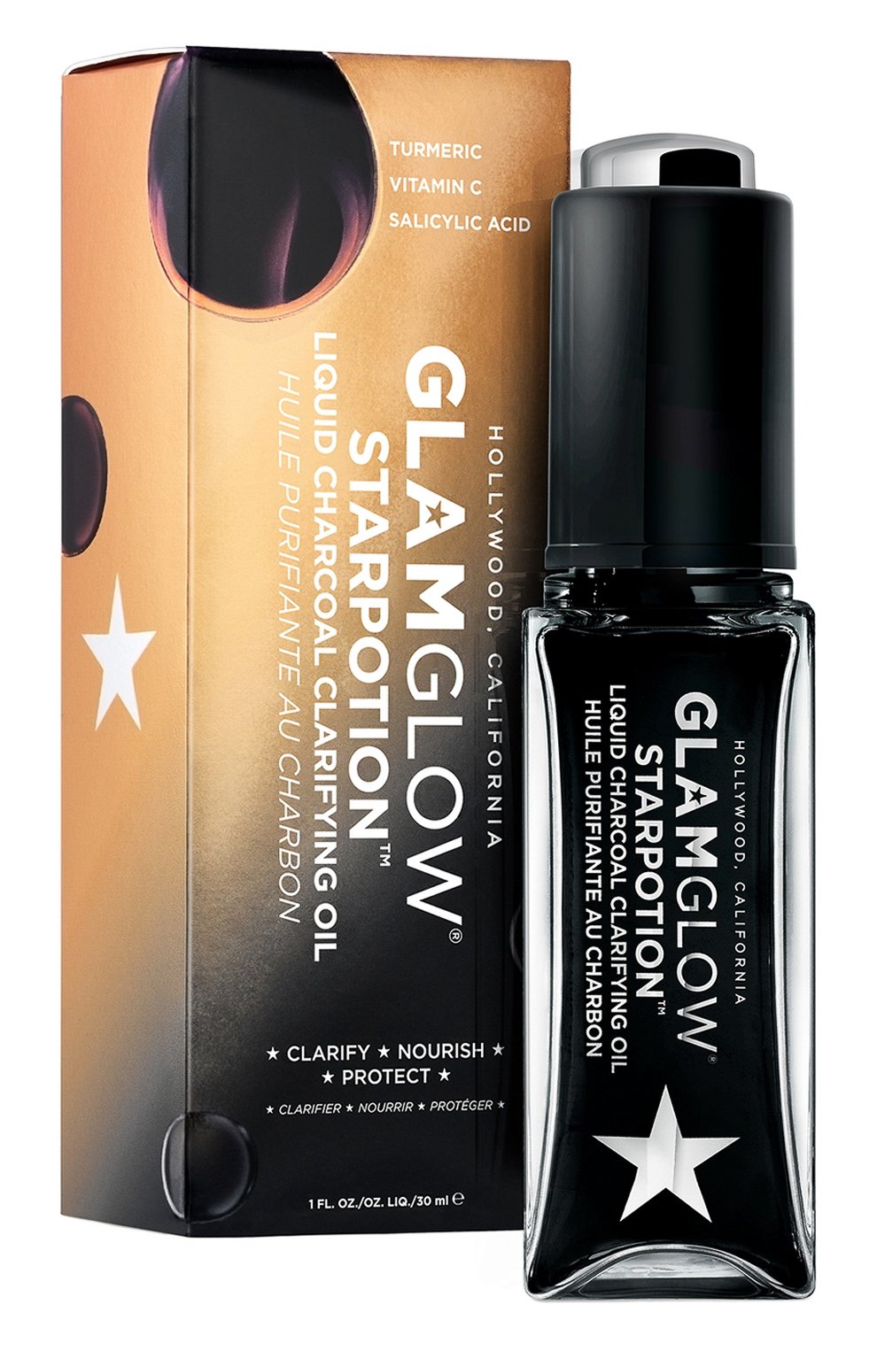 Масло для лица очищающее c liquid charcoal clarifying oil (30ml) GLAMGLOW, арт. 889809006471, фото 2
