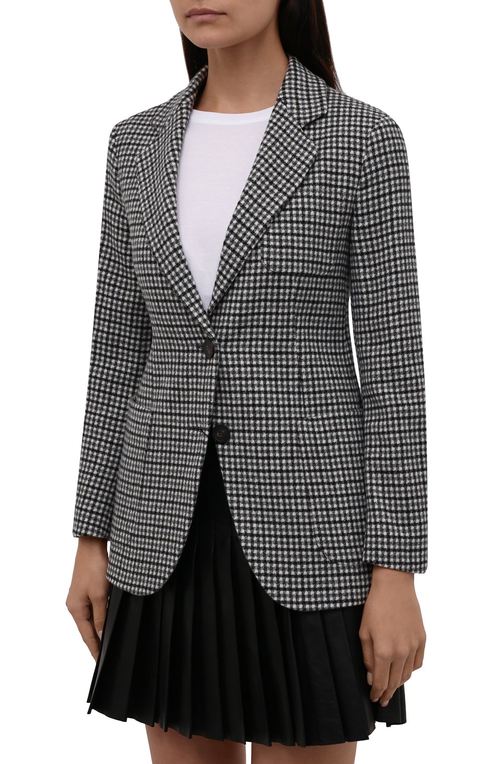 Шерстяной жакет EMPORIO ARMANI черно-белого цвета по цене 104500 руб., арт. BNG29T/B2121, фото 3 Шерстяной жакет EMPORIO ARMANI, арт. BNG29T/B2121, фото 3