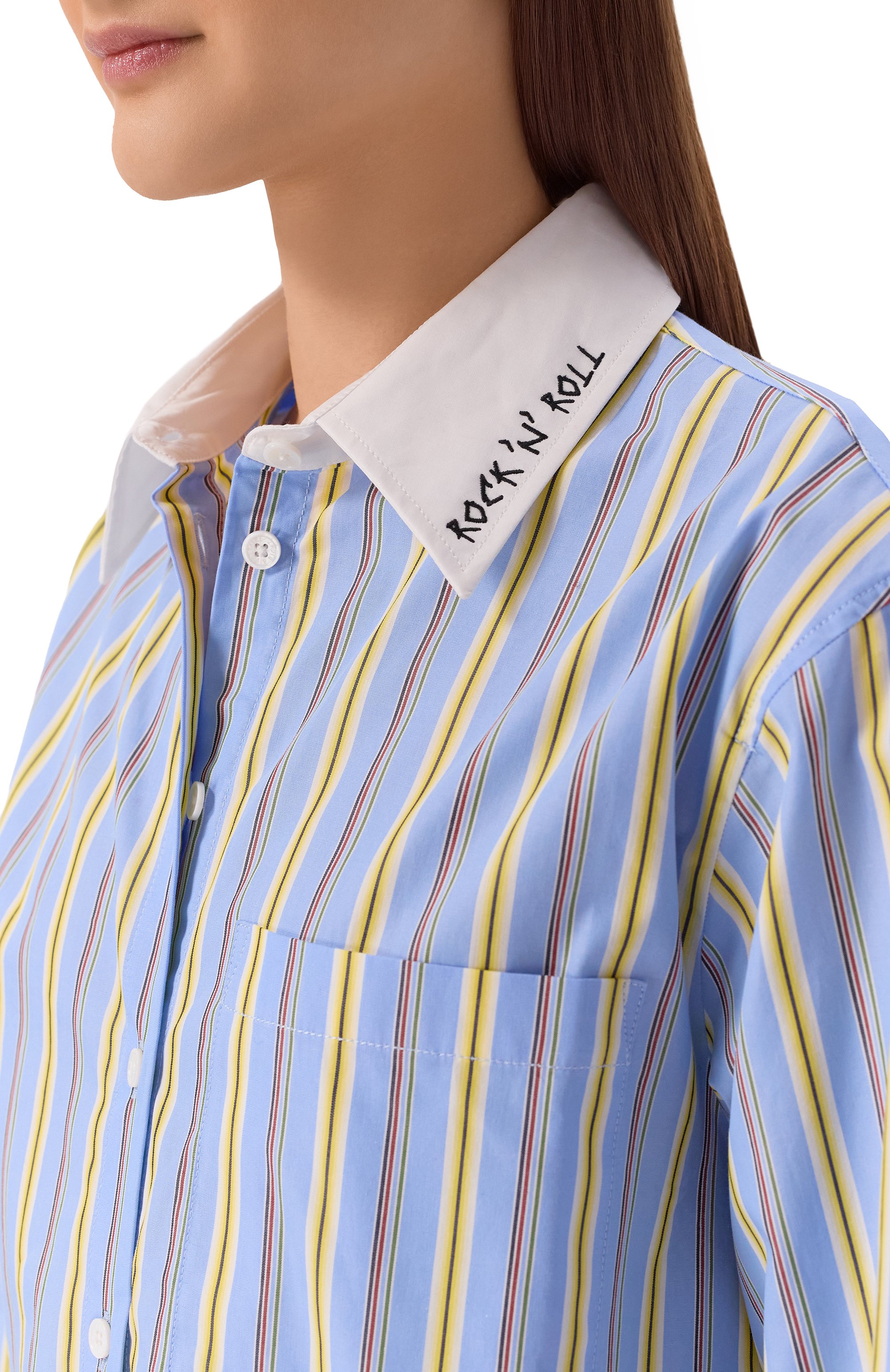 Хлопковая рубашка ZADIG AND VOLTAIRE, арт. WWSH02300, фото 5