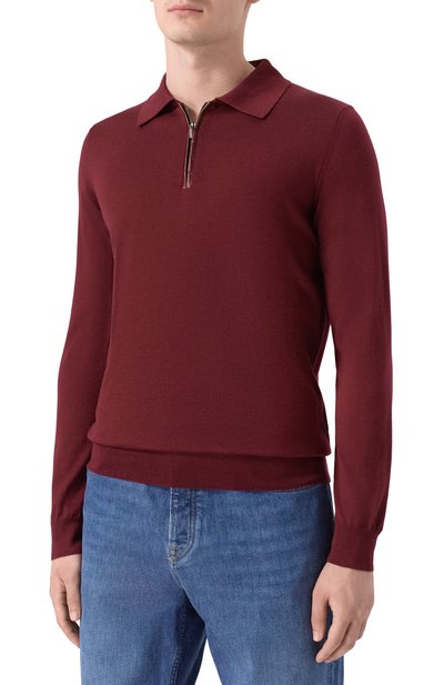 Поло с отделкой из кожи крокодила ZILLI, арт. KZP001M0340VZL000_001, фото 3