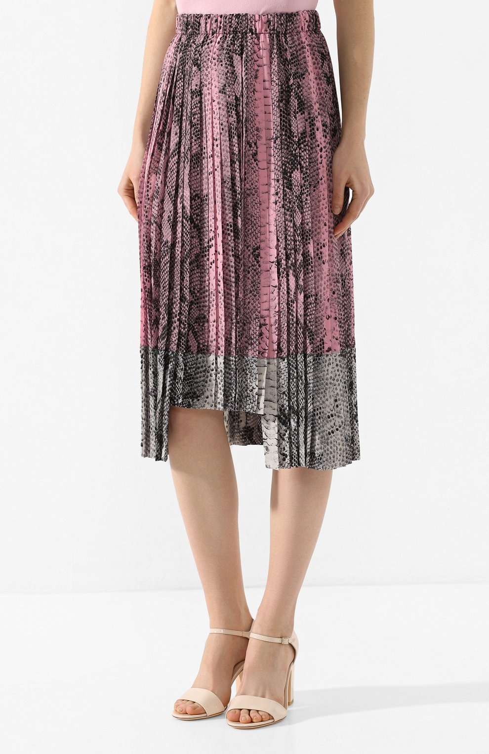 Шелковая юбка N21 розового цвета по цене 66350 руб., арт. 20E N2M0/C111/5530, фото 3 Шелковая юбка N21, арт. 20E N2M0/C111/5530, фото 3