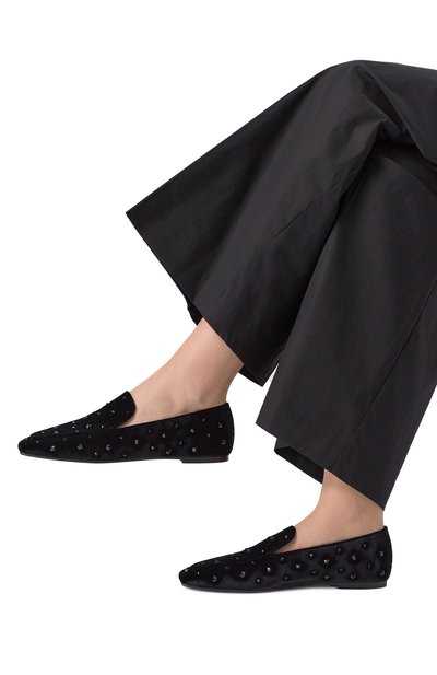 Текстильные лоферы EMPORIO ARMANI черного цвета по цене 74750 руб., арт. X3A110/XR321, фото 3 Текстильные лоферы EMPORIO ARMANI, арт. X3A110/XR321, фото 3