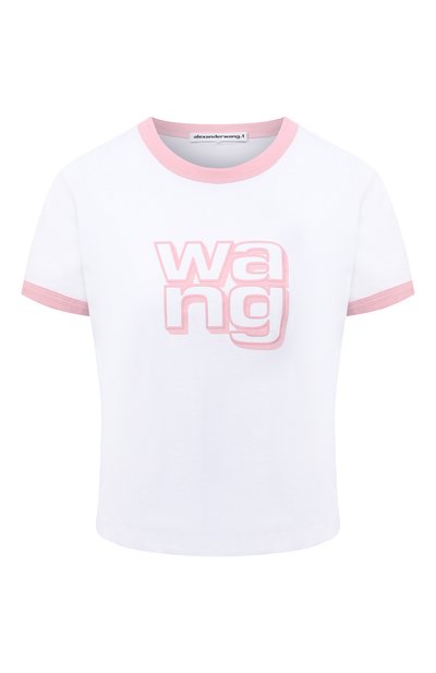 Хлопковая футболка ALEXANDERWANG.T розового цвета по цене 15500 руб., арт. 4CC2201125, фото 1 Хлопковая футболка ALEXANDERWANG.T, арт. 4CC2201125, фото 1