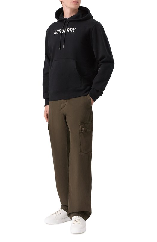 Хлопковое худи Burberry 8118999 Чёрный  8118999 Фото 2