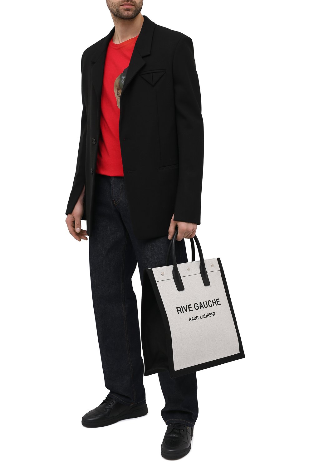 Текстильная сумка-тоут rive gauche SAINT LAURENT, арт. 632539/9J52E, фото 2