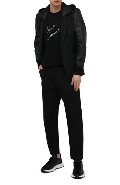 Кожаные кроссовки ferox GIUSEPPE ZANOTTI DESIGN черного цвета по цене 48700 руб., арт. RM10014/003, фото 2 Кожаные кроссовки ferox GIUSEPPE ZANOTTI DESIGN, арт. RM10014/003, фото 2