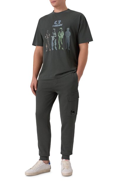 Хлопковая футболка C.P. COMPANY, арт. 19CMTS105A005100W, фото 2