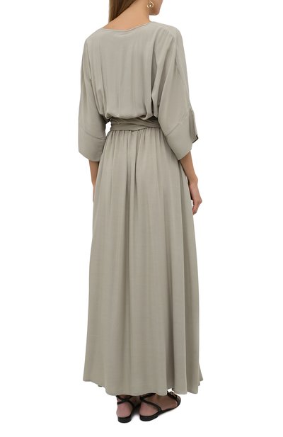 Платье из вискозы ERIKA PENA хаки цвета по цене 32950 руб., арт. VER0MAXIDRESS, фото 4 Платье из вискозы ERIKA PENA, арт. VER0MAXIDRESS, фото 4