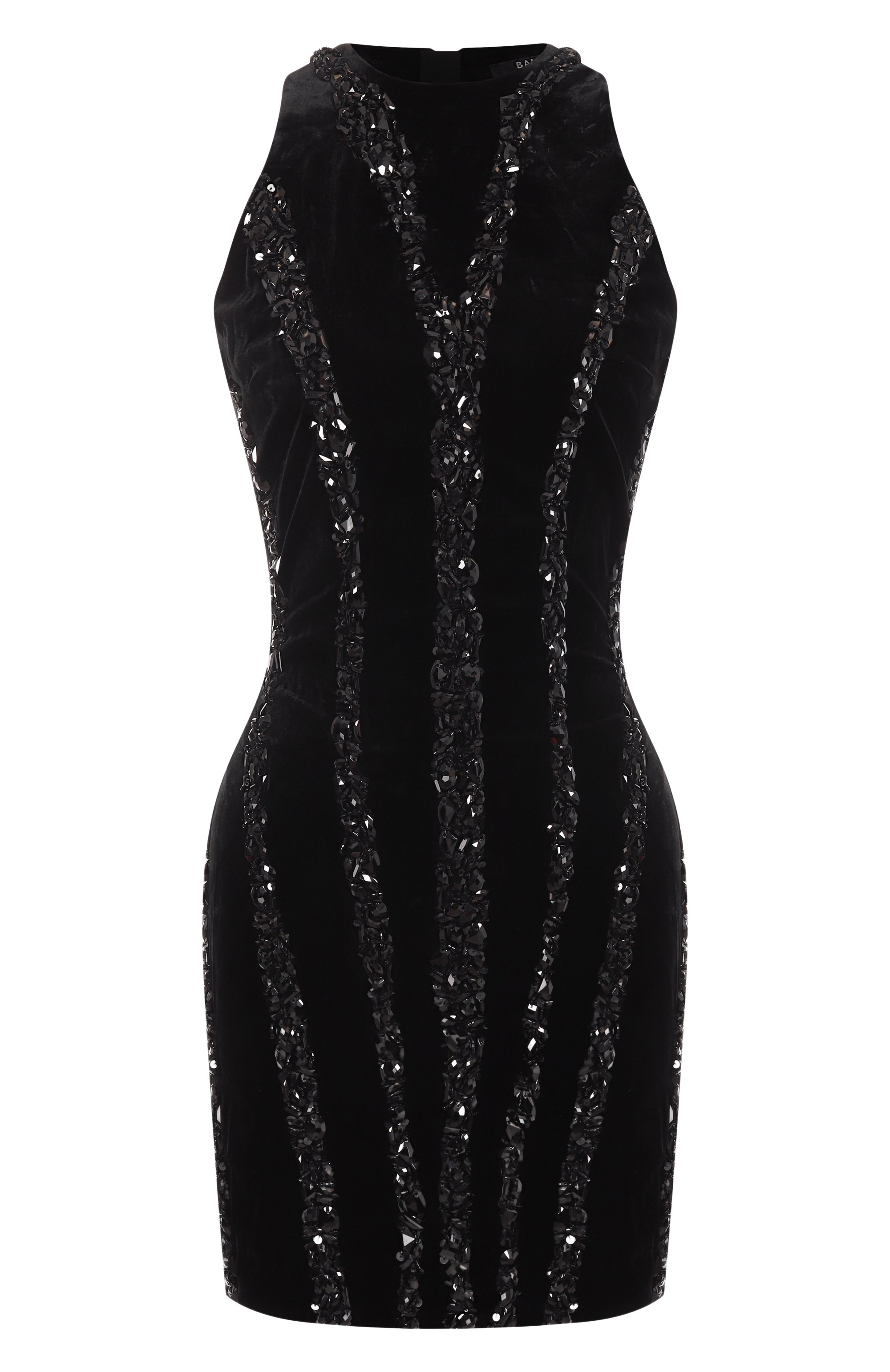 Бархатное платье BALMAIN, арт. FF0R3360/PD22, ф�ото 1