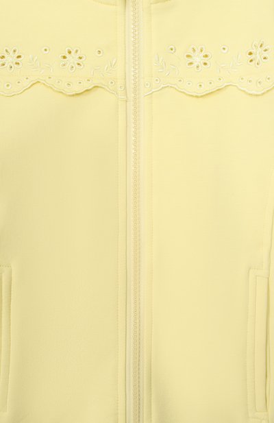 Хлопковая толстовка MONNALISA желтого цвета по цене 16800 руб., арт. 17G800, фото 3 Хлопковая толстовка MONNALISA, арт. 17G800, фото 3