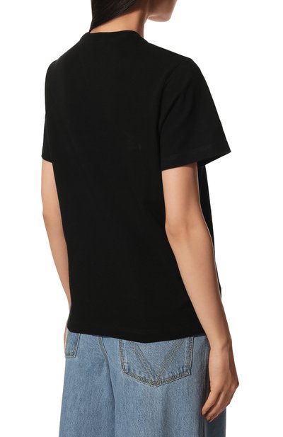 Хлопковая футболка BOTTEGA VENETA черного цвета по цене 39950 руб., арт. 649060/VF1U0, фото 4 Хлопковая футболка BOTTEGA VENETA, арт. 649060/VF1U0, фото 4