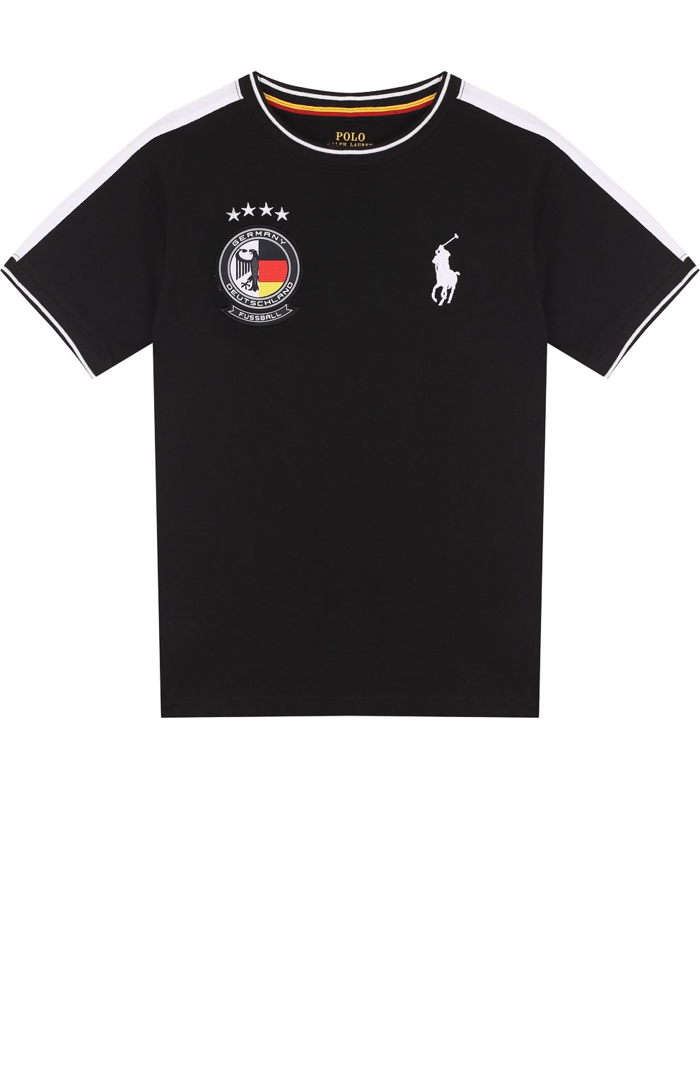 Хлопковая футболка с логотипом сборной германии POLO RALPH LAUREN, арт. 321716423, фото 1