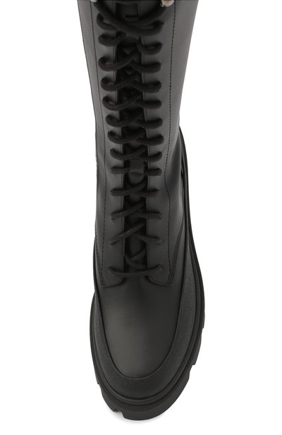 Кожаные сапоги c boots MONCLER черного цвета по цене 97650 руб., арт. F2-09B-4G702-00-02SEP, фото 5 Кожаные сапоги c boots MONCLER, арт. F2-09B-4G702-00-02SEP, фото 5
