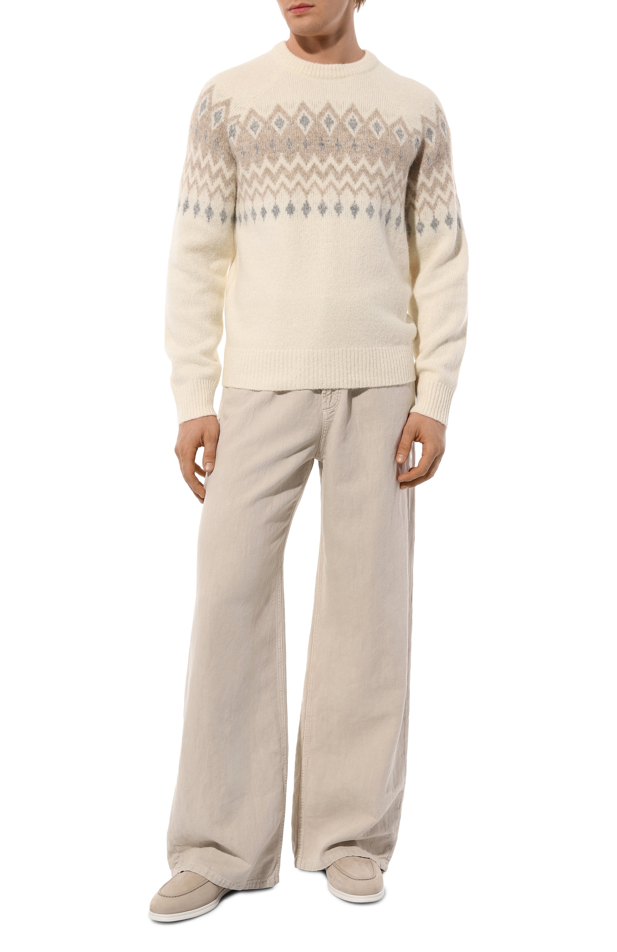 Свитер из шерсти и хлопка BRUNELLO CUCINELLI, арт. MS0504300, фото 2