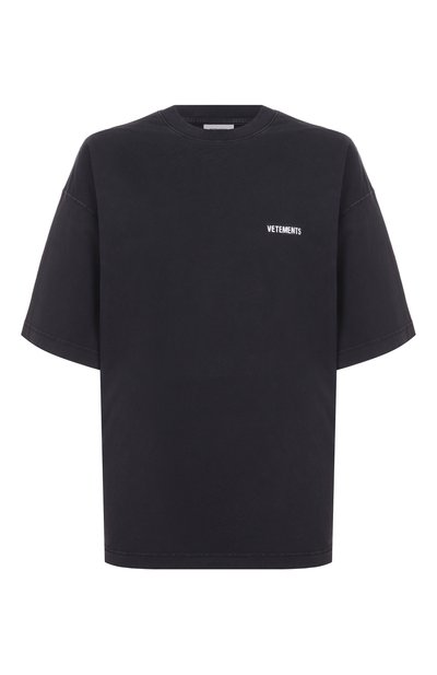 Мужская хлопковая футболка VETEMENTS, арт. ME76TR138BW/1200 LIGHT JERSEY
