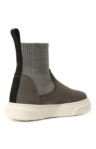 Кожаные слипоны MONTELPARE TRADITION серого цвета по цене 24350 руб., арт. MT18301 VAR.1/18-27, фото 3 Кожаные слипоны MONTELPARE TRADITION, арт. MT18301 VAR.1/18-27, фото 3