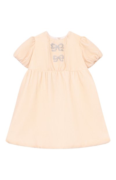 Комплект из платья и шорт ELIE SAAB JUNIOR кремового цвета по цене 54450 руб., арт. EGAB047/TS1127/24M-36M, фото 2 Комплект из платья и шорт ELIE SAAB JUNIOR, арт. EGAB047/TS1127/24M-36M, фото 2