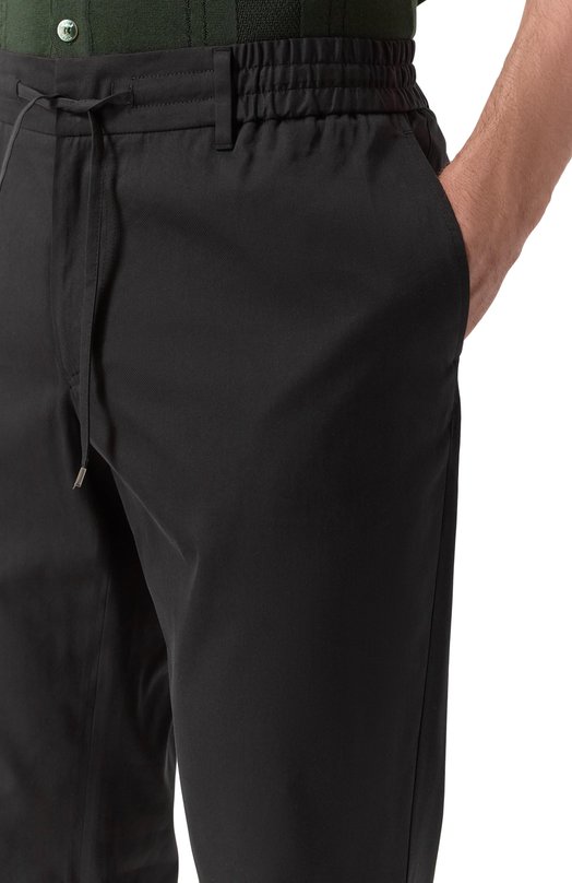 Брюки из хлопка и шелка Zilli CP201CM010790043U/66 Чёрный  CP201CM010790043U/66 Фото 5