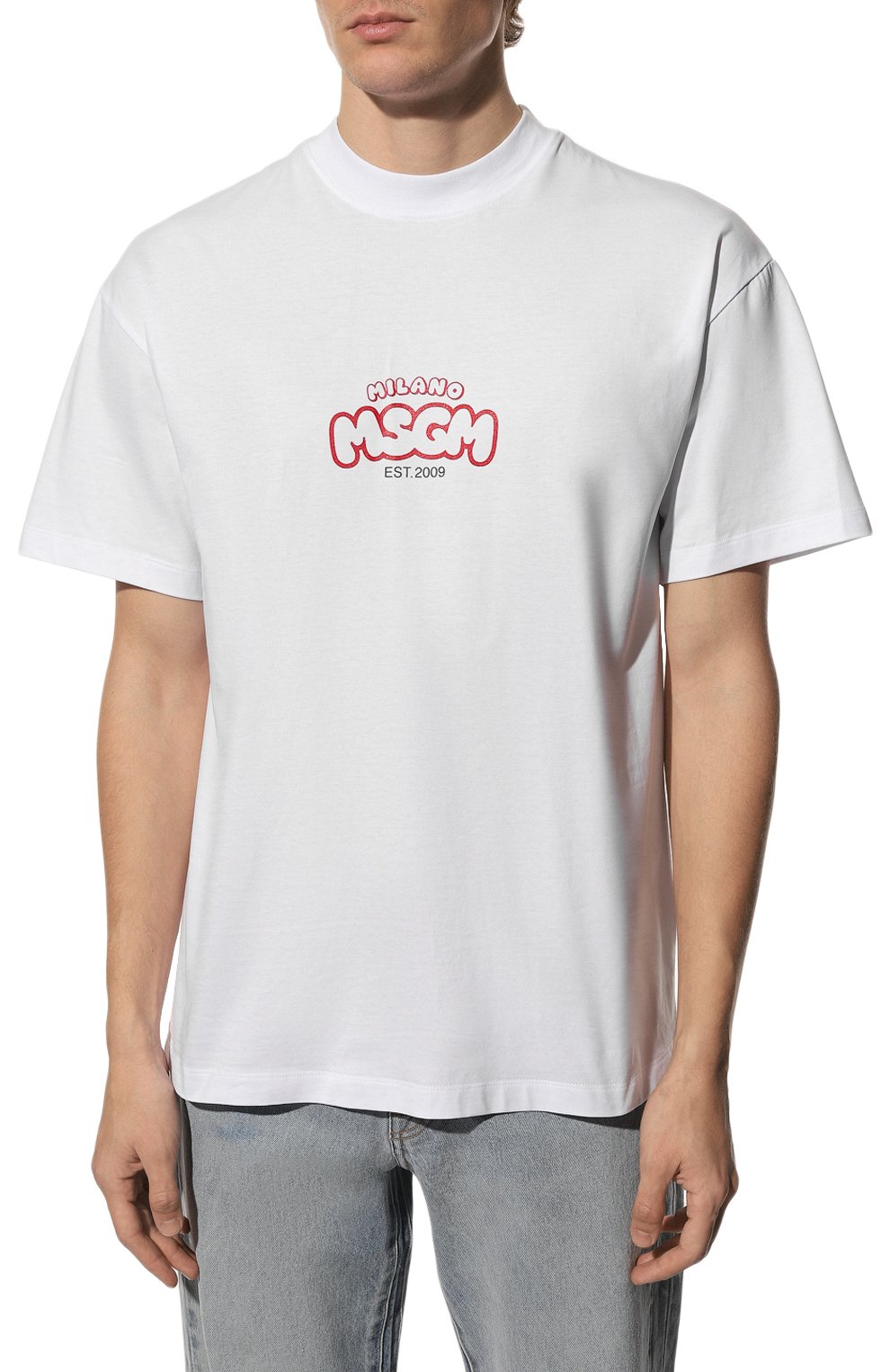 Хлопковая футболка MSGM, арт. 3440MM197 237002, фото 3