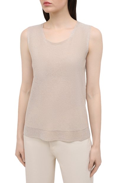 Топ из вискозы D.EXTERIOR бежевого цвета по цене 18200 руб., арт. 52368, фото 3 Топ из вискозы D.EXTERIOR, арт. 52368, фото 3